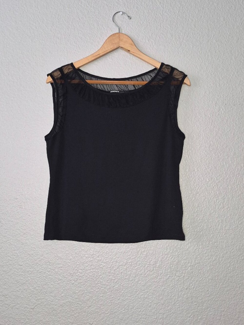 DKNY Womens Black Sleeveless Top Size: Petite Medium/Large